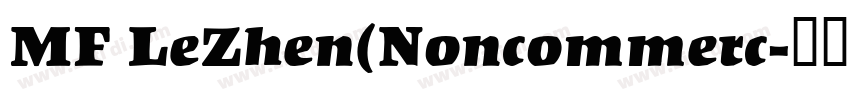 MF LeZhen(Noncommerc字体转换